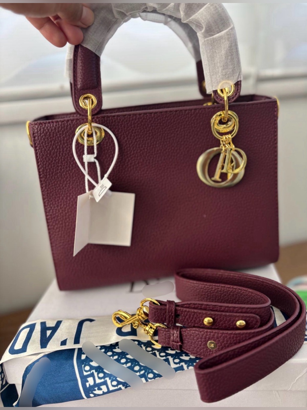 Maroon Pebbled Vegan Leather Top Handle Satchel With Gold Charms